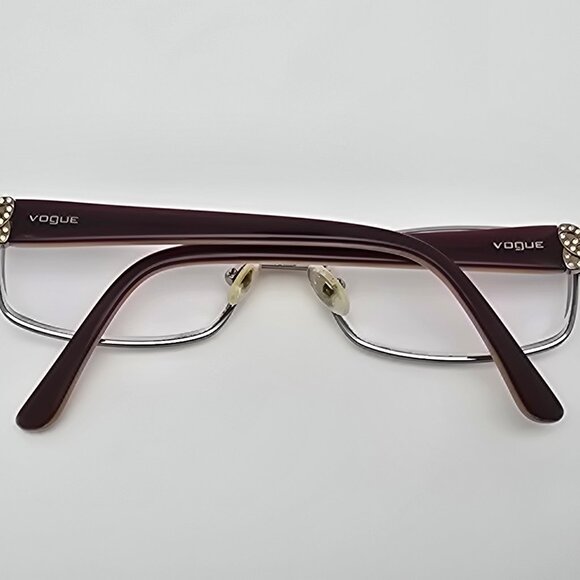 Vogue VO3845-B 896 Gold Burgundy Fade Rhinestone Eyeglasses Frame w/ Case 52mm - Picture 13 of 16